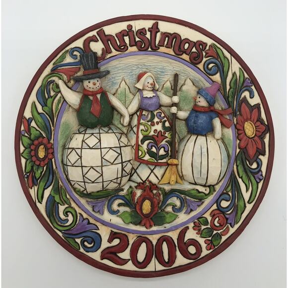 Jim Shore Heartwood Creek Together at Christmas 2006 Collectible Plate C4006031 - Picture 1 of 4